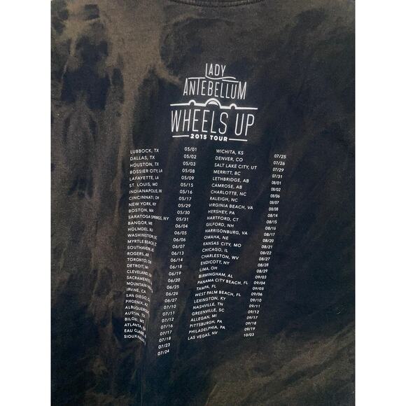Lady Antebellum Shirt Wheels Up Music Concert Tour Tee Large 2015 - Picture 7 of 9
